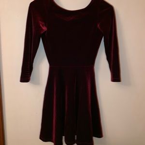Red velvet dress